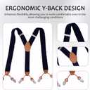 Leather Suspenders, Adjustable Dress Suspenders for Men, for dress pants Jeans Wedding Groomsmen, Adjustable X Back Strap with Swivel Hooks, Stylish and Functional.