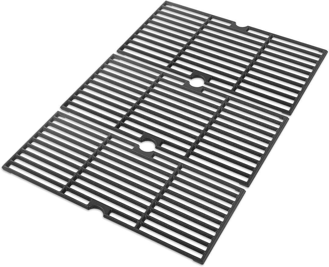 463343015 Grill Grates for Charbroil Advantage 463344015 463344116 463343819 463371116 4 Burer Grill, Cast lron Cooking Grate for Char Broil Gas2Coal 463340516 463370519 G421-0008-W1 Replacement Parts
