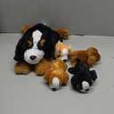 Skylety 5 Pcs Dog Stuffed Animal Puppy Stuffed with Babies Inside 1 Big Mommy with 4 Mini Baby Cute Soft Toy for Valentine Children Birthday Party Adopt a Puppy Favor