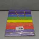 Cmecial 12.6" Paper Gift Bags with Tissue Paper, Extra Large Gift Bags with Handles, Birthday Rainbow Bag Large Size, Medium Birthday Bags Wrap Bag for Kids (12 Piece Set, Striped)