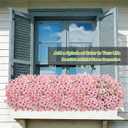 Artificial Flowers Fake Plants for Outdoors Spring Decoration, 13Bundles Silk Realistic UV Resistant Faux Flowers for Outside Planter Porch Yard Patio Garden Home Indoor, Pink