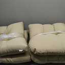 Wicker Chair Cushions of 3 Pieces Waterproof Tufted Outdoor Seat Cushions for Patio Furniture Sofa Settee Couch,1 Loveseat and 2 U-Shaped Cushions,Beige