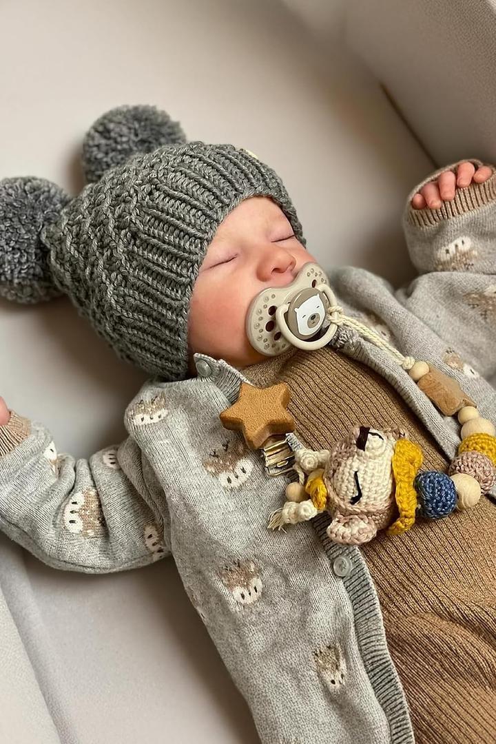 BABESIDE Lifelike Reborn Baby Dolls Boy, 17 Inch Poseable Full Vinyl Body Realistic Baby Doll, Real Life Newborn Baby Doll with Toy Accessories Gift Set for Kids Age 3+