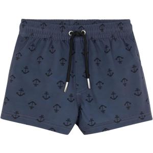 Gottex Boys Kids 2 Match Drawstring Swim Shorts Swimwear Chlorine Fade Resistant and Built-in 50+ UPF Uv Protection (Black /Multi)