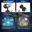 HAKUTA Christmas Projector Lights,HD Wave Ocean Effect LED Projector with 16pc Slides Patterns and Remote Control for Christmas, New Year, Birthday, Halloween, Thanksgiving Decor