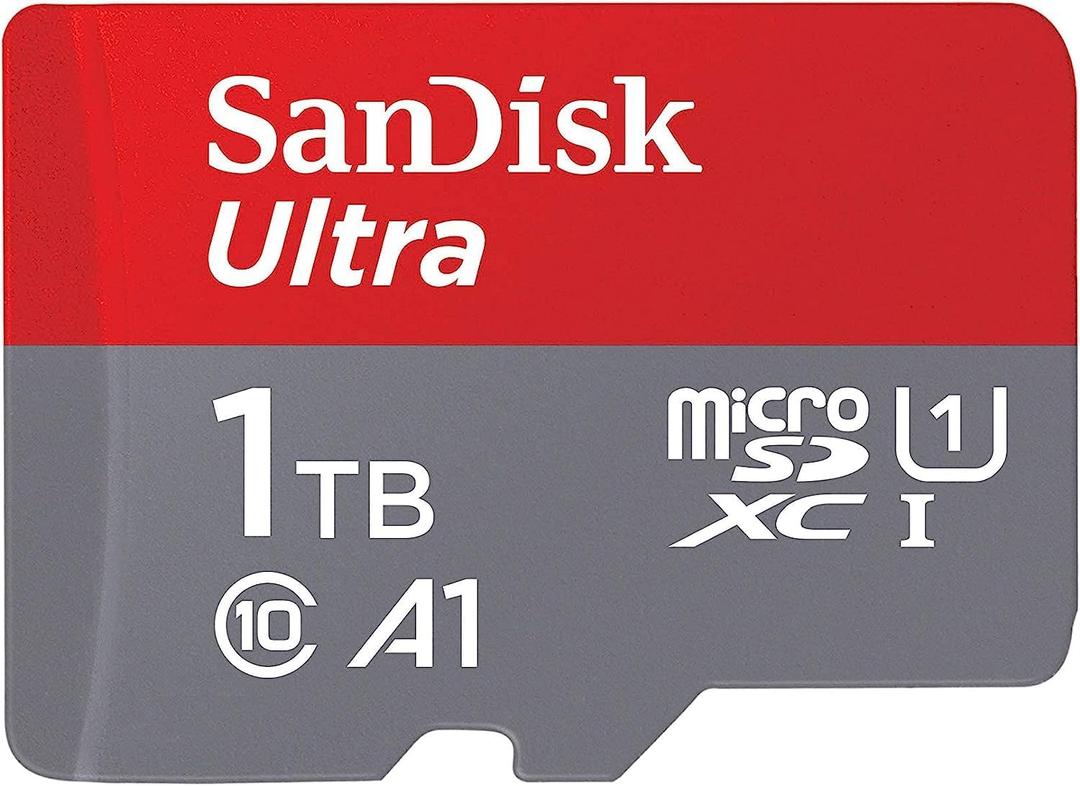 SanDisk 1TB Ultra microSDXC UHS-I Memory Card with Adapter - Up to 150MB/s, C10, U1, Full HD, A1, MicroSD Card - SDSQUAC-1T00-GN6MA [New Version]