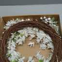 White Wreath 20 Inch Winter Wreaths for Front Door Artificial Forsythia Wreath with White Berries for Winter Christmas Farmhouse Indoor Outdoor Porch Wall Window Decor