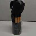 Silicone Cooking Utensils Set Utensil Sets - 446°F Heat Resistant Silicone Kitchen Utensils Set Wooden Handles, Silicone Utensils for Cooking w Holder for Non-Stick Cookware BPA FREE (Black)