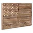Brown Wooden Decorative Picture American Flag