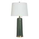 LAGRANGE GREEN | Ceramic Body Table Lamp | 30in ht | 100 Watts