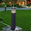 Pathway Lights Post Lights IP55 Waterproof Outdoor Lamp Post Lawn Light Floor Lamp E26 Lampholder Hardwired Suitable for 12V / 24V / 120V Voltage23.5in, Black