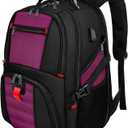 YOREPEK 18.4 Laptop Backpack, Large Backpacks Fit Most 18 Inch Laptop with USB Charger Port, TSA Friendly Flight Approved Weekend Carry on Backpack with Luggage Strap for Men and Women, Purple