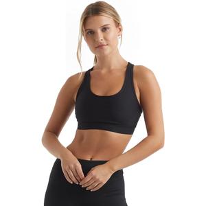 Hanes Womens Sport Compression Racerback Sports-Bra, Black, Large