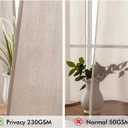 MIULEE Non-See-Through Privacy Linen Curtains 2 Panels, Light Filtering Window Curtains Farn House Textured Back Tab Semi Sheer Drapes for Bedroom Living Room, 52 x 84 Inches Long, Burlywood