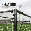 QUICKPLAY GS Soccer Goals - Super Durable Galvanized Steel Soccer Goal [5 Sizes] Regulation Sizes, Deep Net, Moveable & Weather Resistant [Single Goal]
