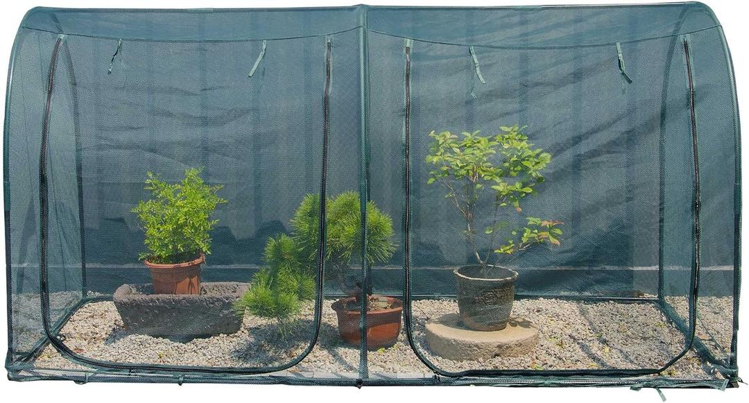 Large Tunnel 8.2'x4' Plant Netting Cover 4FT Tall Crop Cage Netting Pest Guard Cover for Vegetables Fruits Durable Gardening Net for Plant and Animal
