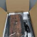 Huuger Nightstand with Charging Station, 27.6 Inch Bedside Table with Fabric Drawers, End Table with USB Ports and Outlets, Night Stand for Bedroom, Rustic Brown