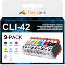 (9 PRemanufactured CLI42 Ink Cartridge Replacement for CAN CLI-42 Blakc and Color CLI 42 Value Pack Ink with PIXMA PRO-100 PRO-100S Printers ack, 1 Set+1 Black)