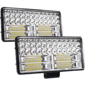 HUSUKU Led Work Light for Truck, 9 inch 12-80V 84LED 32000lm 250W Spot & Flood Combo Off Road Lights Bar Waterproof Led Driving Light Assemblies for Tractor Pickup Cabin Boat Car Jeep SUV ATV (Pair)