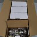 Brushed Nickel Door Knobs Interior Keyless Knob, Privacy Door Knob with Lock, 5 Pack Door Locks for Bedrooms Bathroom, Reversible for Left/Right Door Handle