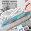 Multifunctional Pet Hair Remover, 4 in 1 Dog Hair Remover, 2 Pcs Carpet Scraper, Reusable Cat Hair Remover for Cat and Dog, Adjustable Lint Brush for Carpet, Sofa,Bedding, Clothes and Furniture