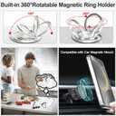 Tnarru Designed for Samsung Galaxy S24 Clear Case with Stand [Magnetic Ring Holder Kickstand] Soft TPU Bumper Non-Yellowing Anti-Scratch Lightweight Slim for Samsung Galaxy S24 Case Silver