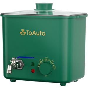 TOAUTO 8Lbs Green Wax Melter for Candle Making - DIY Electric Candle Wax Melting Pot with Quick Pour Valve & Temperature Controller for Candle Craft Maker Beginner AC 120V