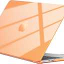 EooCoo Case Compatible with MacBook Air 13 inch M5 20262022 M4 M3 M2 A3449 A3240 A3113 A2681, Crystal Hard Shell Scratch Resistant Protective Cover Compatible for MacBook Air 13.6 inch Case, Orange