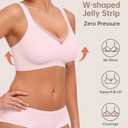 Vertvie Wireless Bras for Women No Underwire Supportive Mesh Crossover Bra Seamless Push Up Full Coverage Everyday Bralettes (X-Large, Pink)