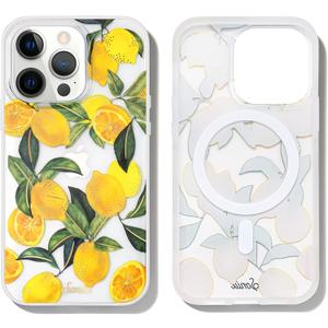 Sonix Phone Case for iPhone 13 Pro Max / 12 Pro Max | Compatible with MagSafe | 10ft Drop Tested | Clear Case with Lemon Print | Lemon Zest