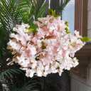 33.5 Inch Artificial Cherry Blossom Flower, 5 PCS Elegant Artificial Plants and Flowers with Natural Gradient Colors for DIY Garden Home Wedding Party Decor Farmhouse (Meat Pink)