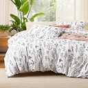 Bedsure Twin/Twin XL Comforter Set - Sage Green Bed Set, 2 Pieces Cute Floral Bedding, 1 Soft Reversible Botanical Flowers Comforter and 1 Pillow Sham