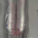 Furbeko 100 Pcs Quinceaera Plastic Cups Bulk 10oz Disposable Mis Quince Anos Clear White Reception Cup Sweet Party Favors for Guests