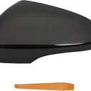 Right Passenger Side Mirror Cover Cap Compatible with Ford Fusion 2013-2020 Glossy Black Not For SE Model