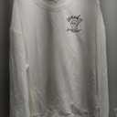 Fiscrat Halloween Spooky Season Oversized Sweatshirt Women Cute Ghost Sweatshirts Fall Embroidered Sweater Pullover Top (XX-Large, White)