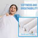 SmoothNovelty 8 Pcs Standard Hospital Bed Sheet Set for Home Use, White, Full
