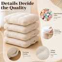 Jerify 4 Pack 22"x22"x4" Square Floor Cushion with Handle for Adult, Beige