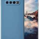Casecious Compatible with Samsung Galaxy S10 Plus Soft Liquid Silicone Gel Cell Phone Mobile Basic Back case Cover casing funda para (Blue Gray)