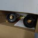 GasSaf 12 inch RV Propane Hose, 1/4" Inverted Camper Propane Hose Connect to 2-Stage Auto Changeover Regulator for RVs, Campers & Trailers (2 pcs)