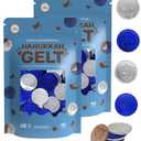 2 x The Dreidel Company Milk Chocolate Coins, Hanukkah Gelt, Blue And Silver Coins, Made with Premium Belgian Chocolate, Nut and Gluten-Free, Non-GMO, Kosher Certified Dairy (200-Pack) (EXP 11/02/27)