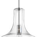 JONATHAN Y JYL6400A Watts 10.5" Glass/Metal LED Pendant Farmhouse Contemporary Dimmable Dining Room Living Room Kitchen Foyer Bedroom Hallway, Chrome/Clear