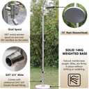316 Stainless Steel Outdoor Shower Faucet Freestanding Single Cold Outside Water Tap with 10 Inch Shower Head Outdoor Shower System for Pool, Yard, Garden, Beach, Outdoor Washing, OPASS1-BN