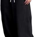 FCOOLYEET Men's Y2k Graphic Baggy Sweatpants Drawstring Waist Striped Open Bottom Sweatpants Baggy Track Pants Men (XL)