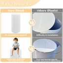 Fivenl 5 Pcs Metal Pleated Cylinder Pedestal Stands for Party, Heavy Duty White Round Cake Pedestal Stand Flower Plant Display Plinth Pillars for Wedding Birthday Event Decor