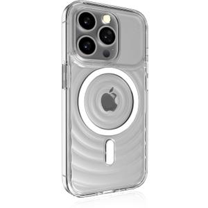 STM Reawaken Ripple MagSafe Case for iPhone 15 Pro Max - Designed to Calm Your Mind - High-Clarity Polycarbonate - Impact Absorbing TPU for Enhanced Drop Protection - Clear