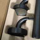 TYRON 4 Pack Magnetic Curtain Rod for Metal Doors Adjustable 30-40 Inch, 3/8 in. Diameter, French Door Magnetic Curtain Rods, Magnetic Cafe Rod(Black)