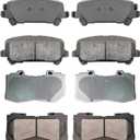 Replacement For Front and Rear Ceramic Disc Brake Pads Set 15-17 Chevrolet Colorado 15-20 GMC Canyon (D1802 D1806)