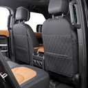 Seat Back Protector + Large Capacity Pocket Storage Organizer,Preventing The Impact of Children Stepping on The Seat Backrest (Style A-Black)