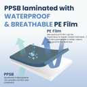 ETERNA Hazmat Suits- Disposable Protective Coveralls with Shoe Covers for Men & Women, PE & PPSB,Shield from Dirt, Dust (Large, White-5pack)