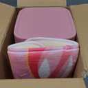 Bathroom Set - Pink and Gold Bathroom Accessories, Bathroom Sets with Shower Curtain and Rugs, Pink Shower Curtain Set with Bathroom Trash Can, Soap Dispenser, Soap Dish for Home Decor